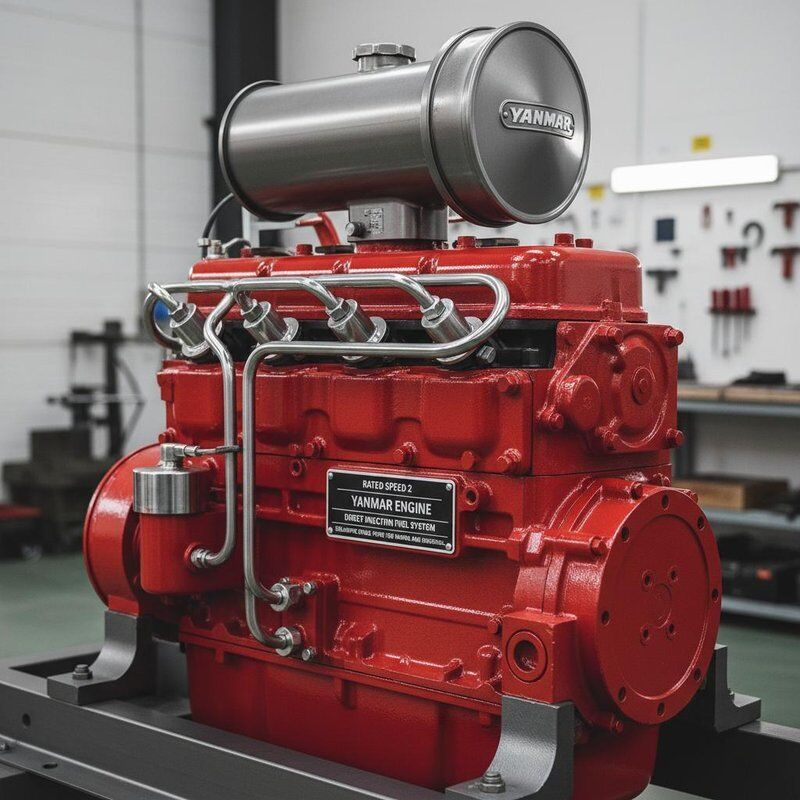 Tốc độ định số 2 Động cơ Yanmar kết hợp hệ thống nhiên liệu phun trực tiếp cung cấp năng lượng ổn định cho hàng hải và công nghiệp